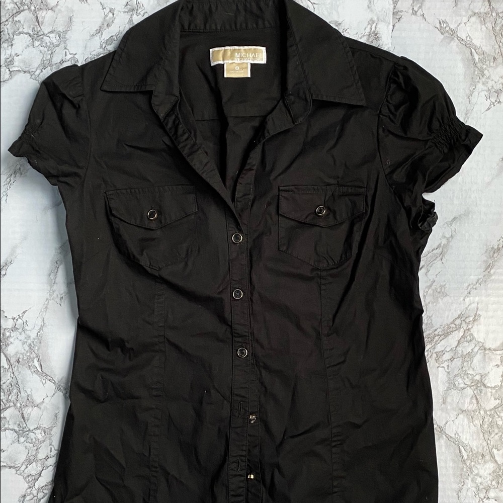 Michael Kors Black Button Down